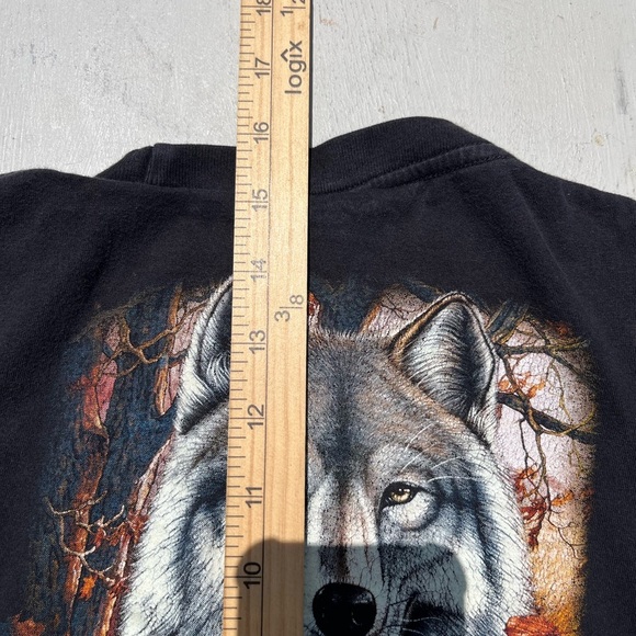 Kids Rock Eagle T-Shirt Black Wolf 2-4 Animal Wildlife Double Sided Nature Fall - Picture 8 of 8